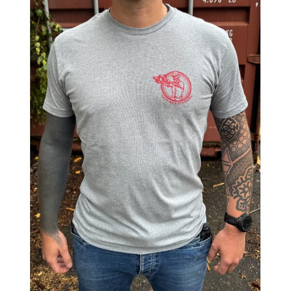 T-Shirt Sports Grey Logo Bruce Last Man Standing