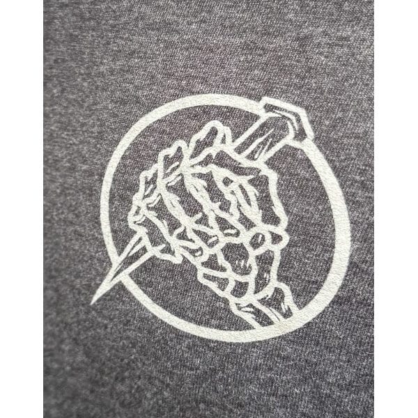 T-Shirt Dark Heather Grey Skeleton Fist – Bild 2