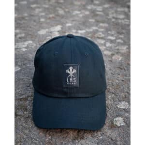 Dad Cap Black Woven Logo