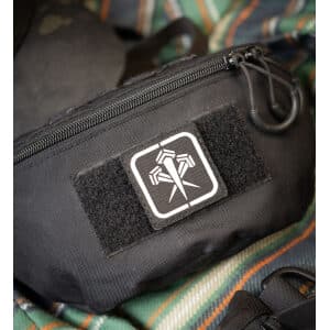 Logo Nails GITD Lasercut Patch Black