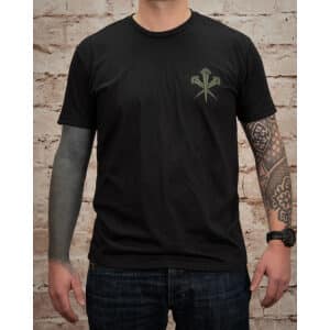 T-Shirt Black Logo Nails Ranger Green