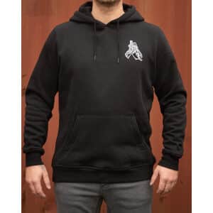 Hoodie Schwarz Logo Vlad Weiss